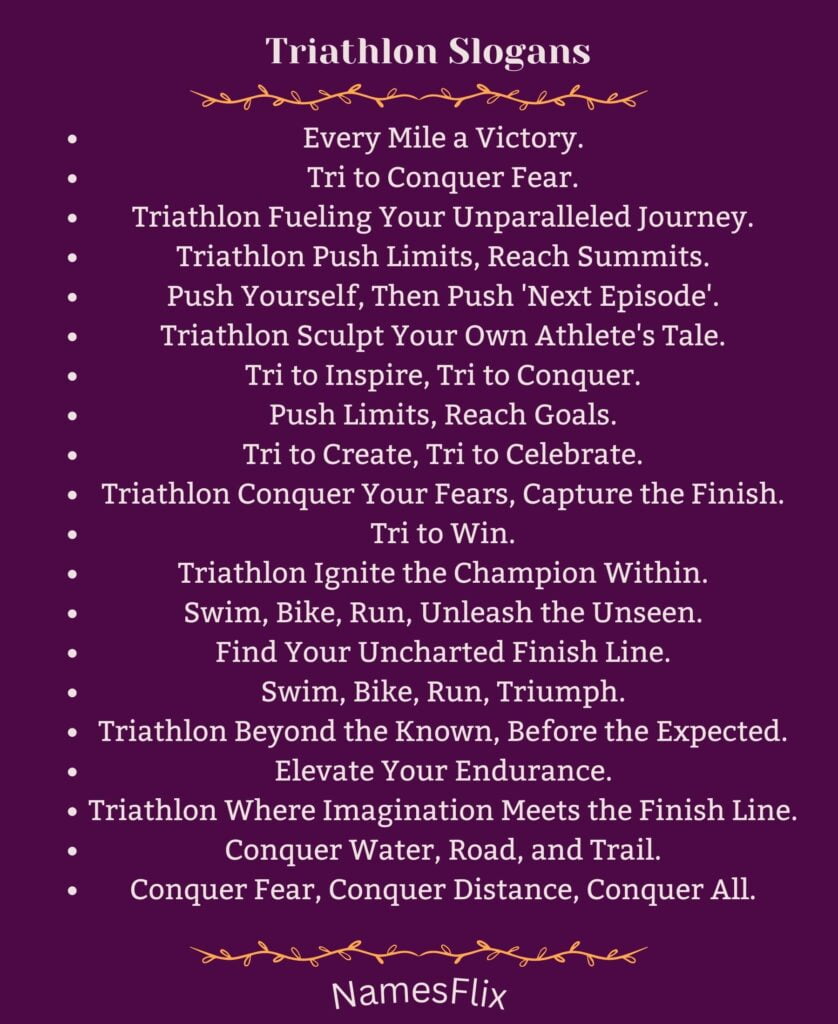 Triathlon Slogans