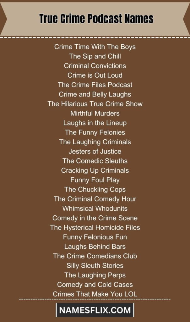 True Crime Podcast Names