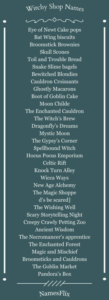 Witchy Shop Names