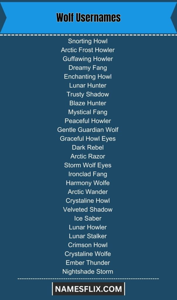 Wolf Usernames