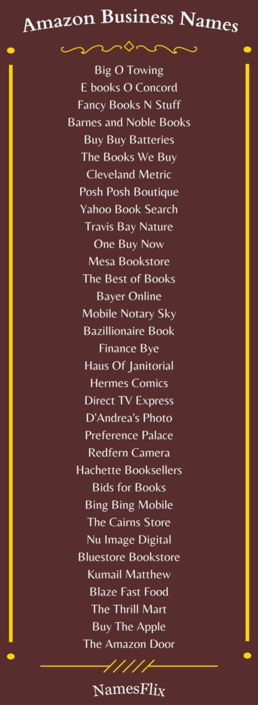 Amazon Business Names