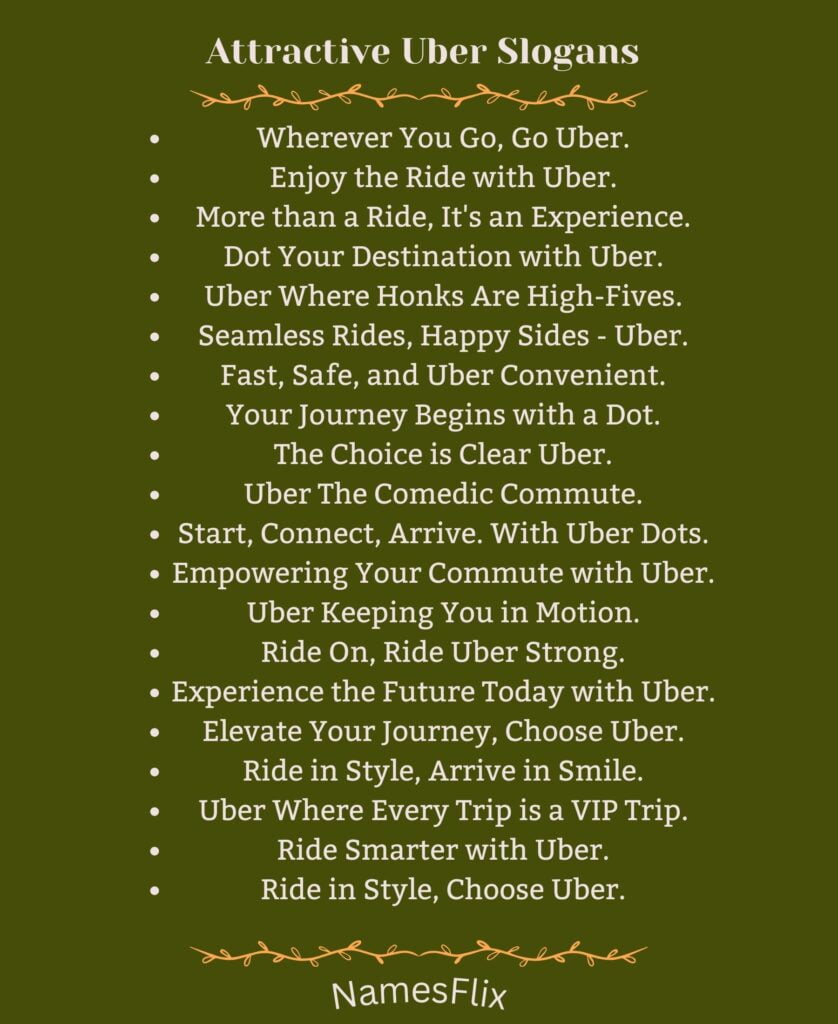 Attractive Uber Slogans