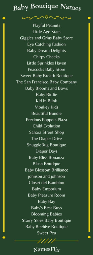Baby Boutique Names