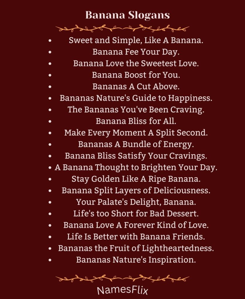 Banana Slogans