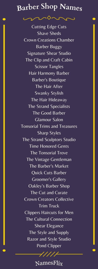 Barber Shop Names