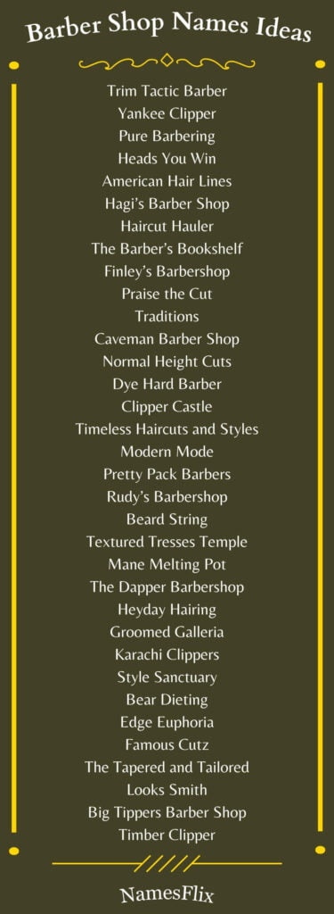 Barber Shop Names Ideas