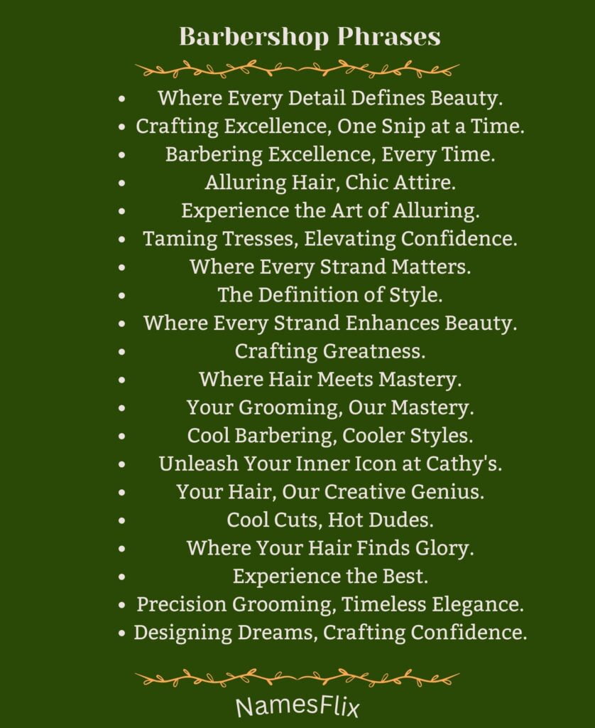 Barbershop Phrases