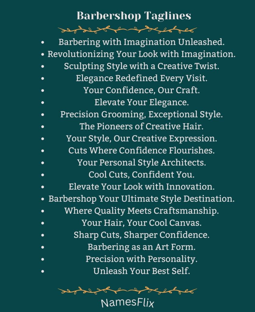 Barbershop Taglines