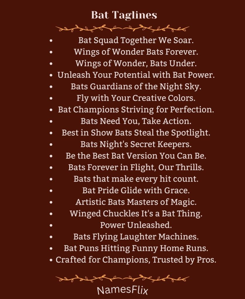 Bat Taglines
