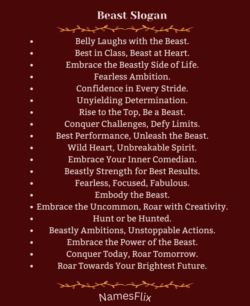 Beast Taglines