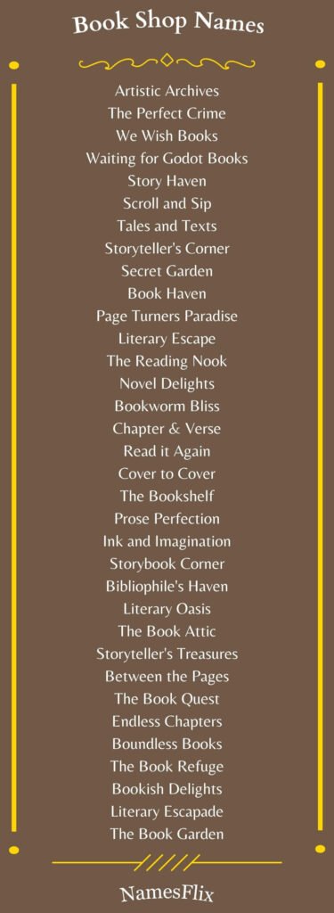 Book Shop Names