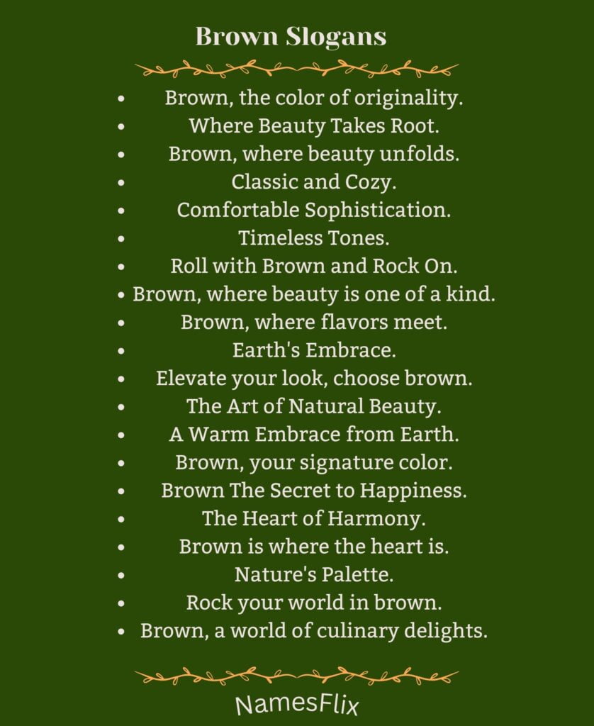 Brown Slogans