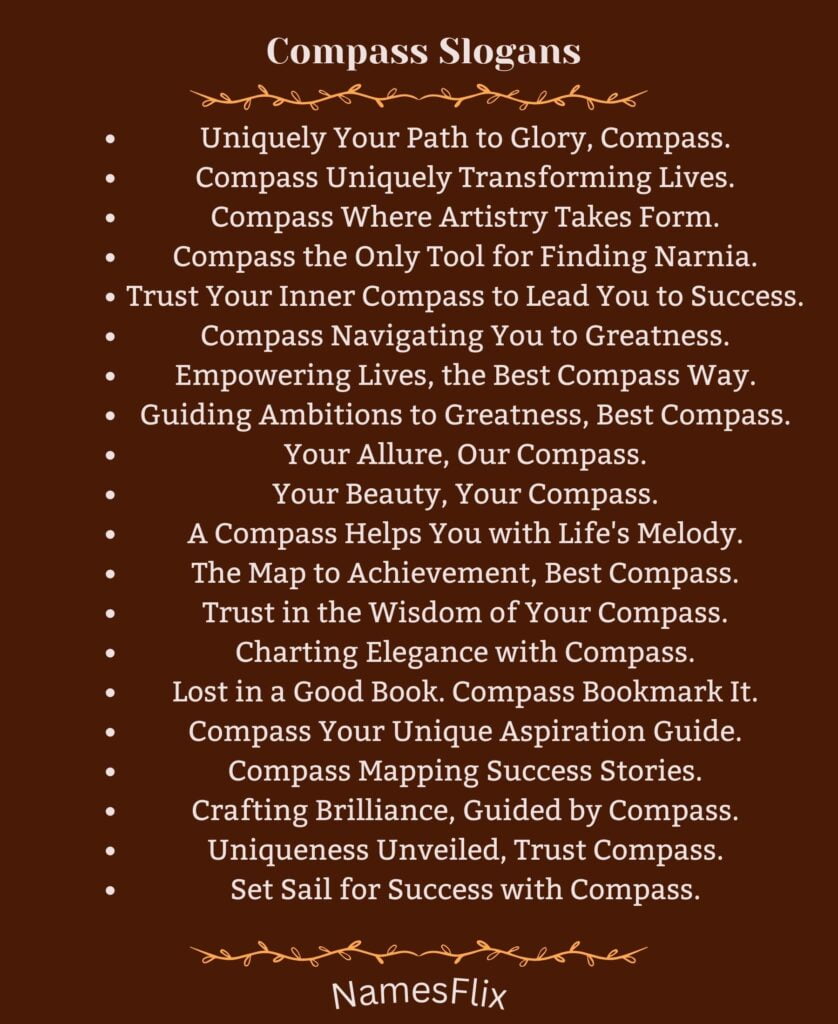 Compass Slogans