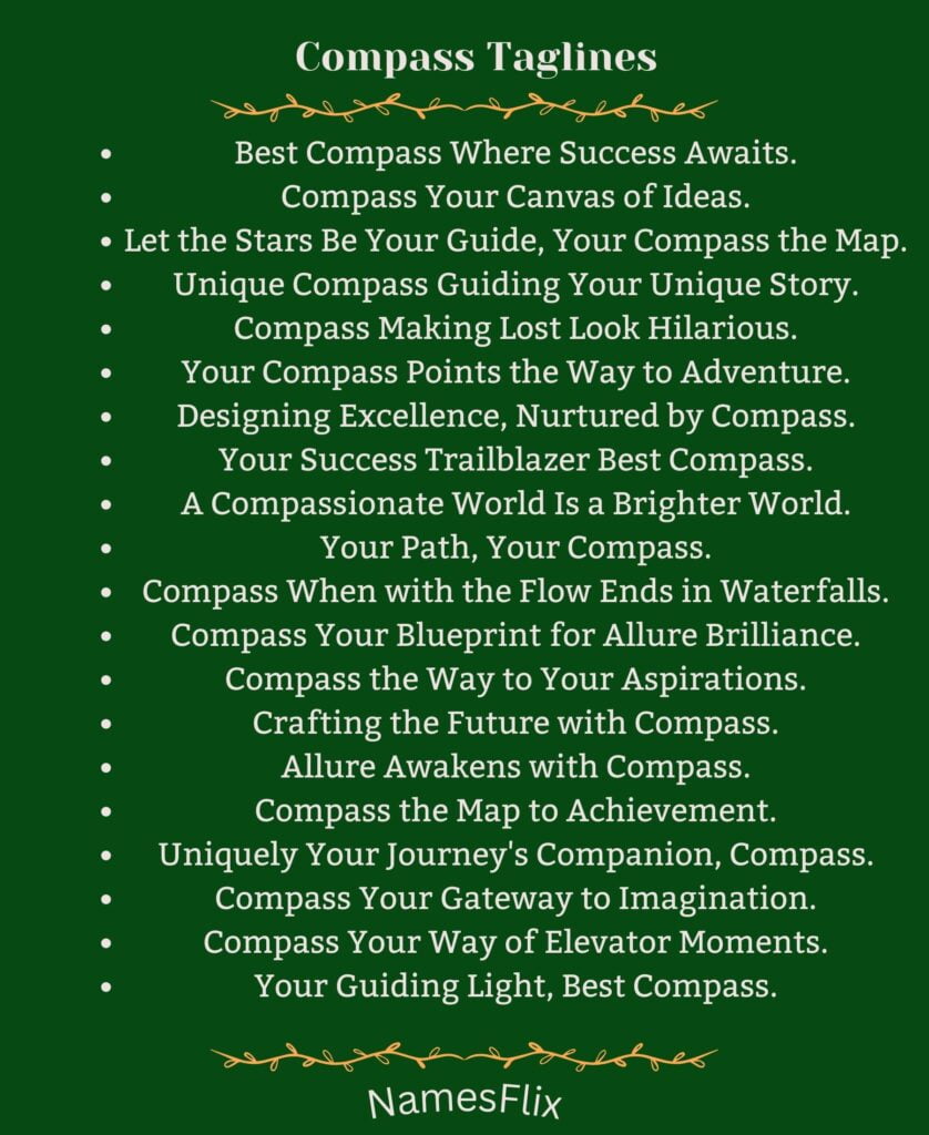 Compass Taglines