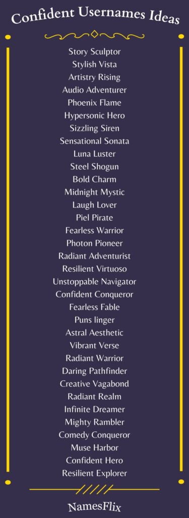 Confident Usernames Ideas
