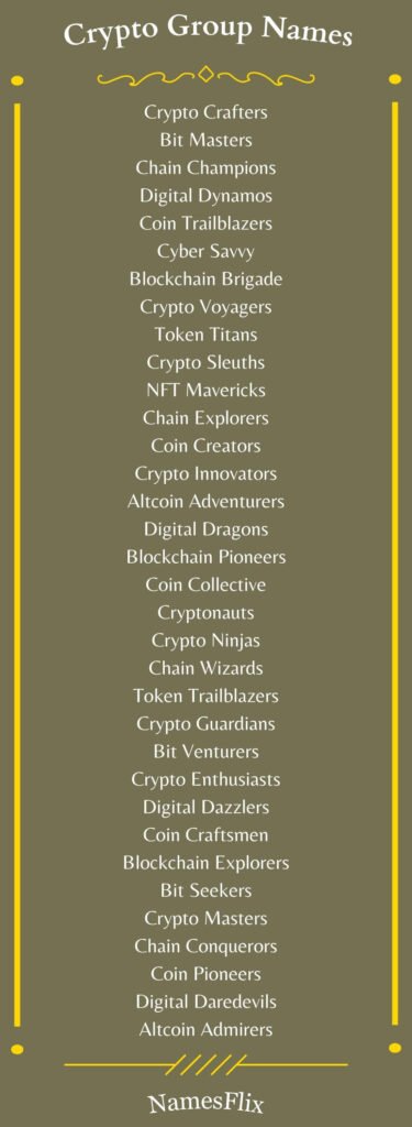 Crypto Group Names