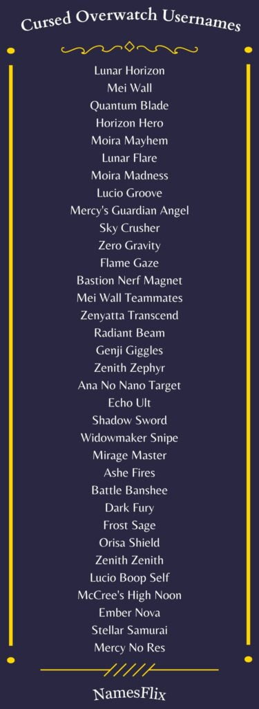 Cursed Overwatch Usernames