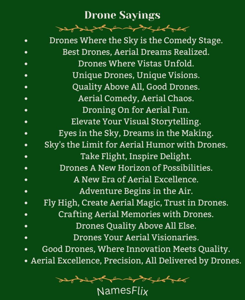 Drone Sayings