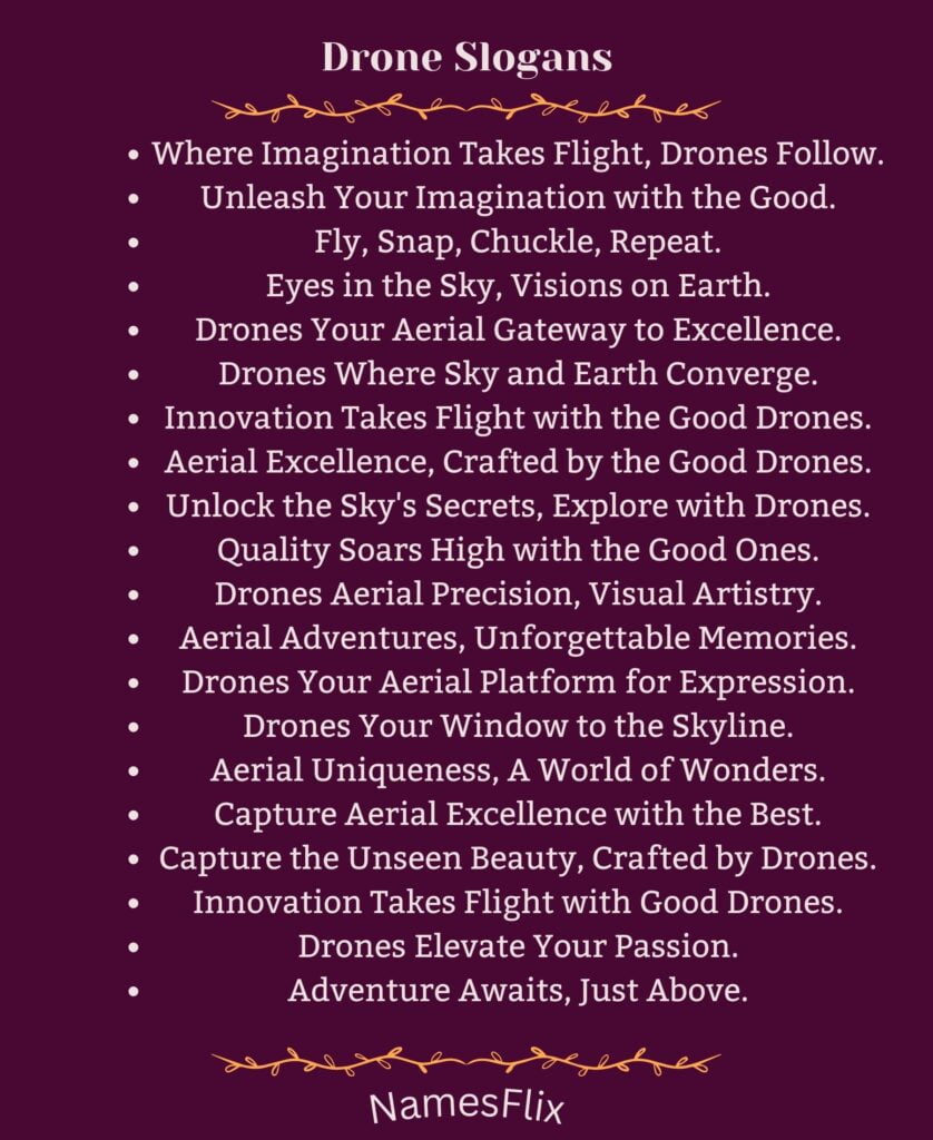 Drone Slogans