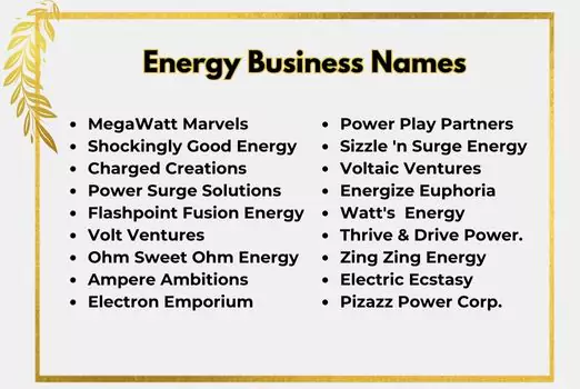 Energy Business Names