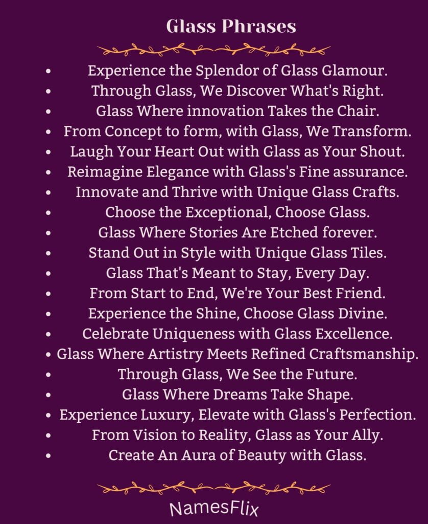 Glass Phrases