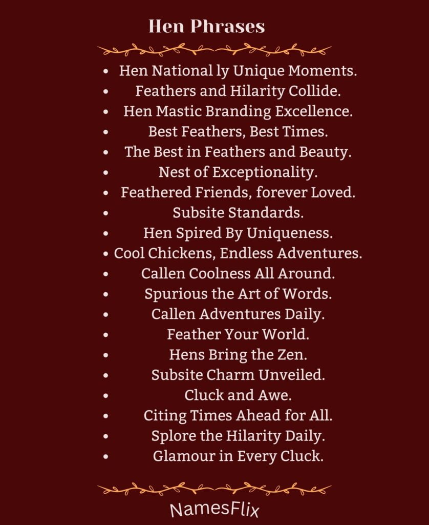 Hen Phrases