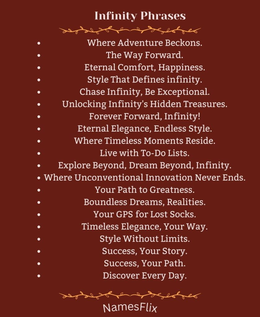 Infinity Phrases