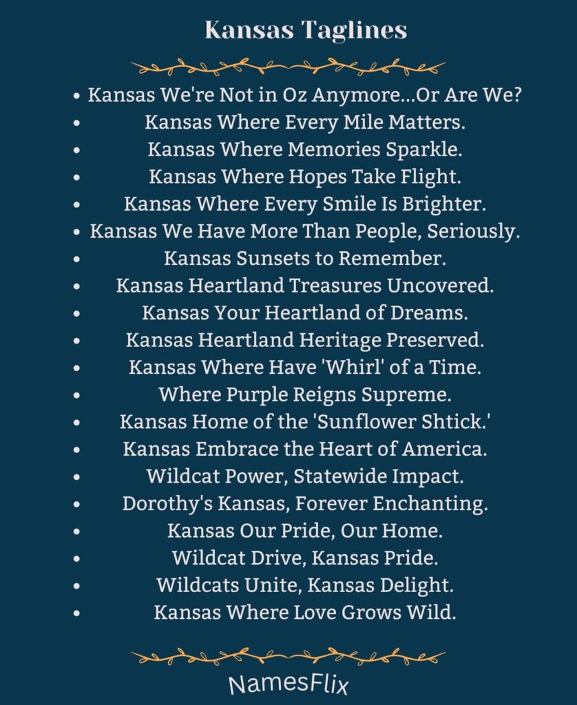 Kansas Taglines
