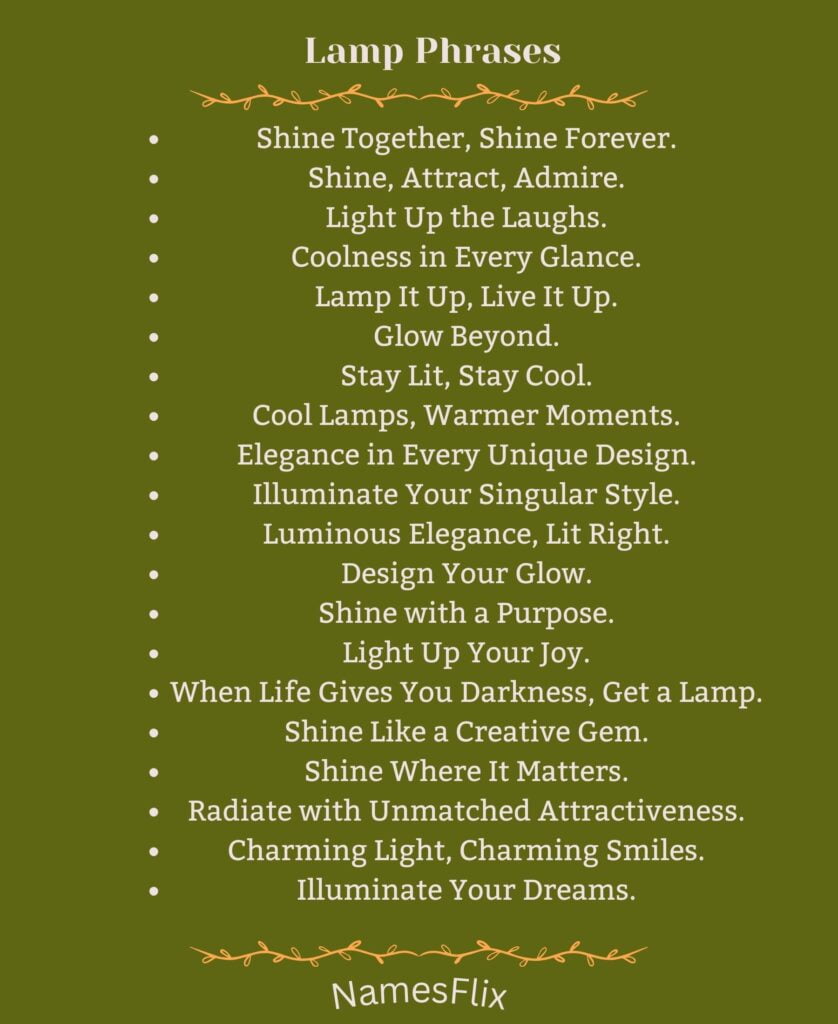 Lamp Phrases