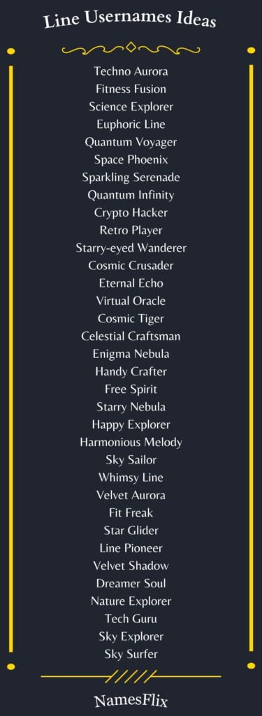 Line Usernames Ideas