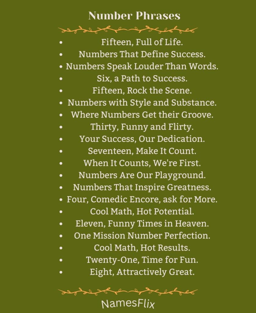 Number Phrases
