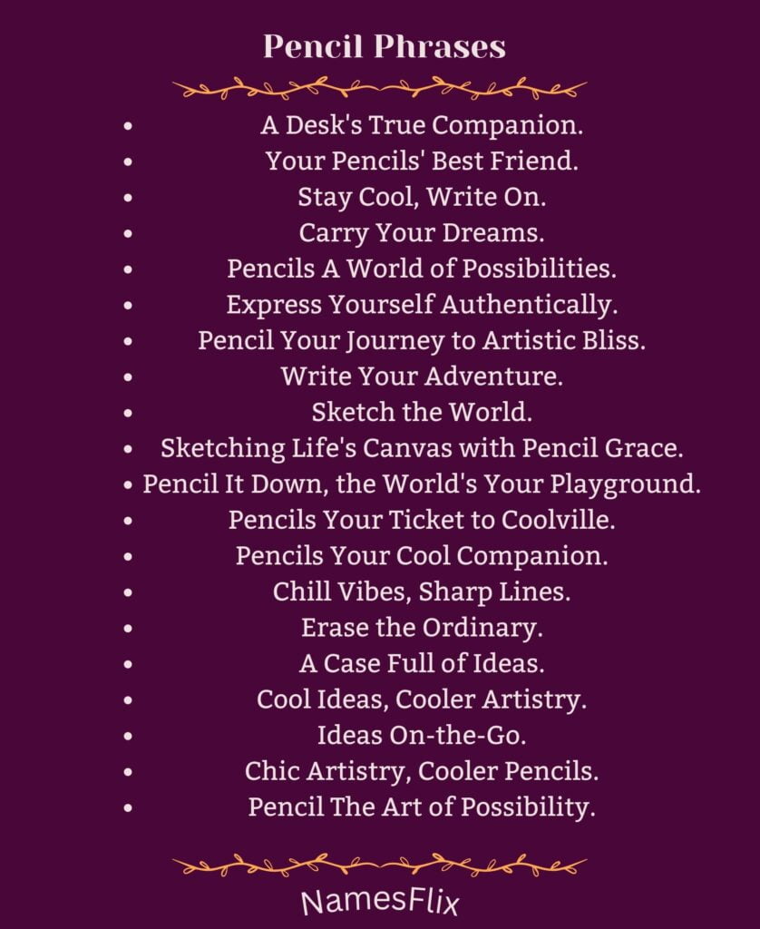 Pencil Phrases