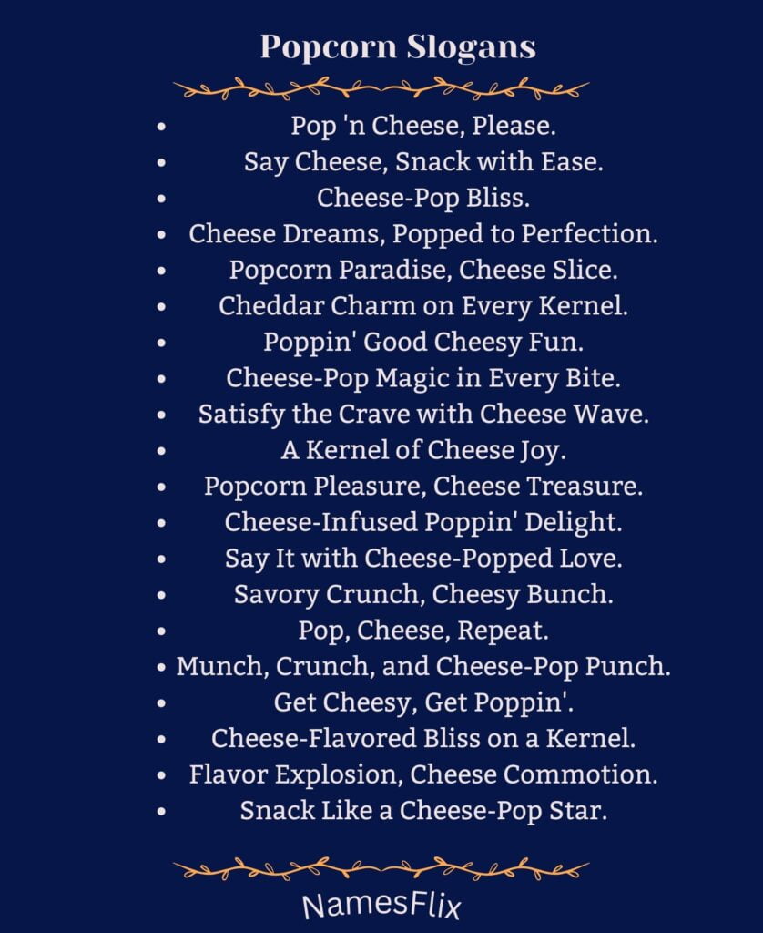 Popcorn Slogans