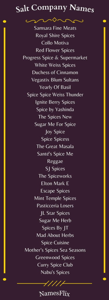 Salt Company Names