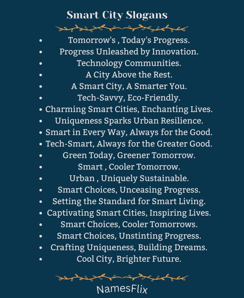 Smart City Slogans