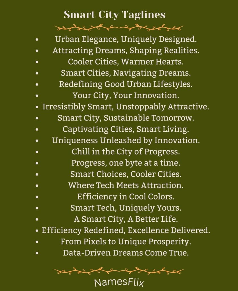 Smart City Taglines