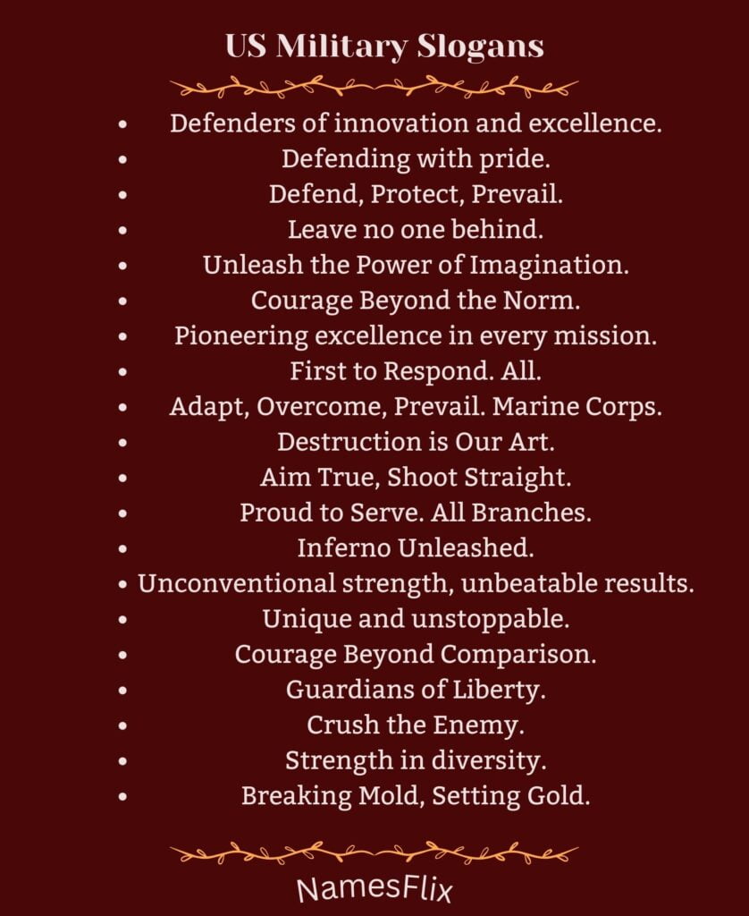 US Military Slogans