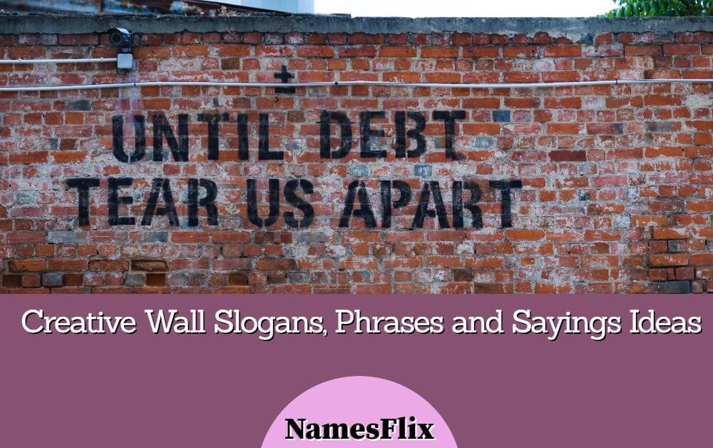 740+ Creative Wall Slogans, Phrases and Sayings Ideas