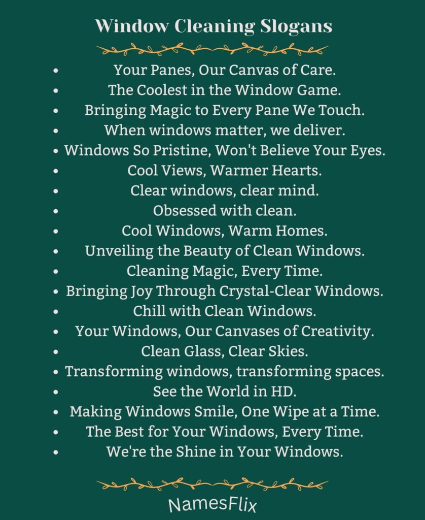 Window Cleaning Slogans