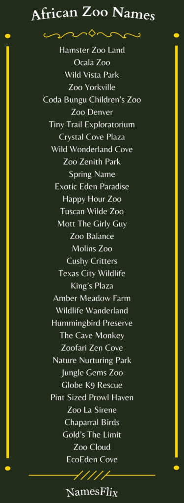 African Zoo Names