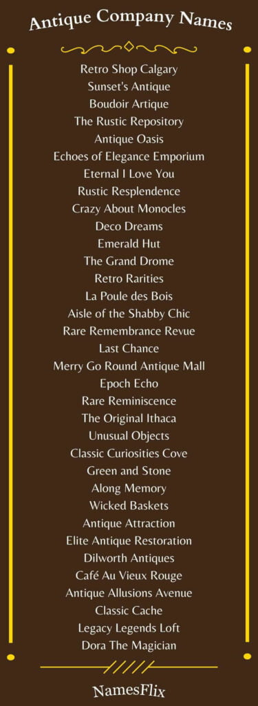 Antique Company Names
