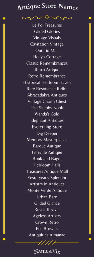 Antique Store Names