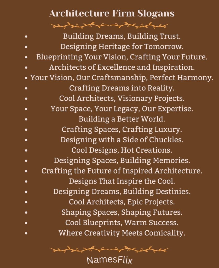 Architecture Firm Slogans