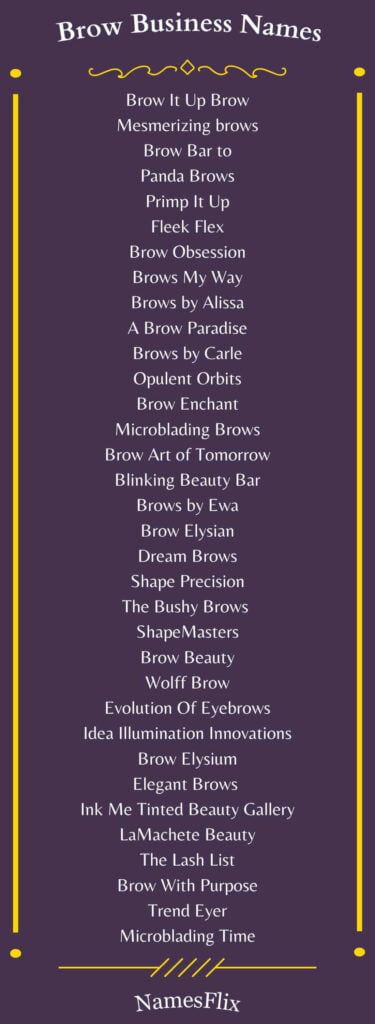 Brow Business Names
