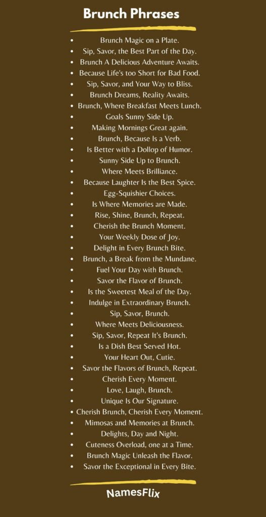 Brunch Phrases