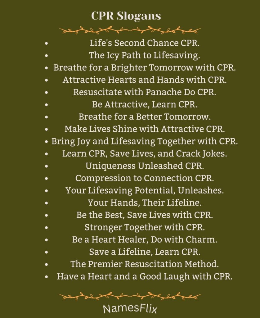 CPR Slogans