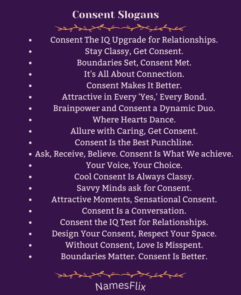 Consent Slogans