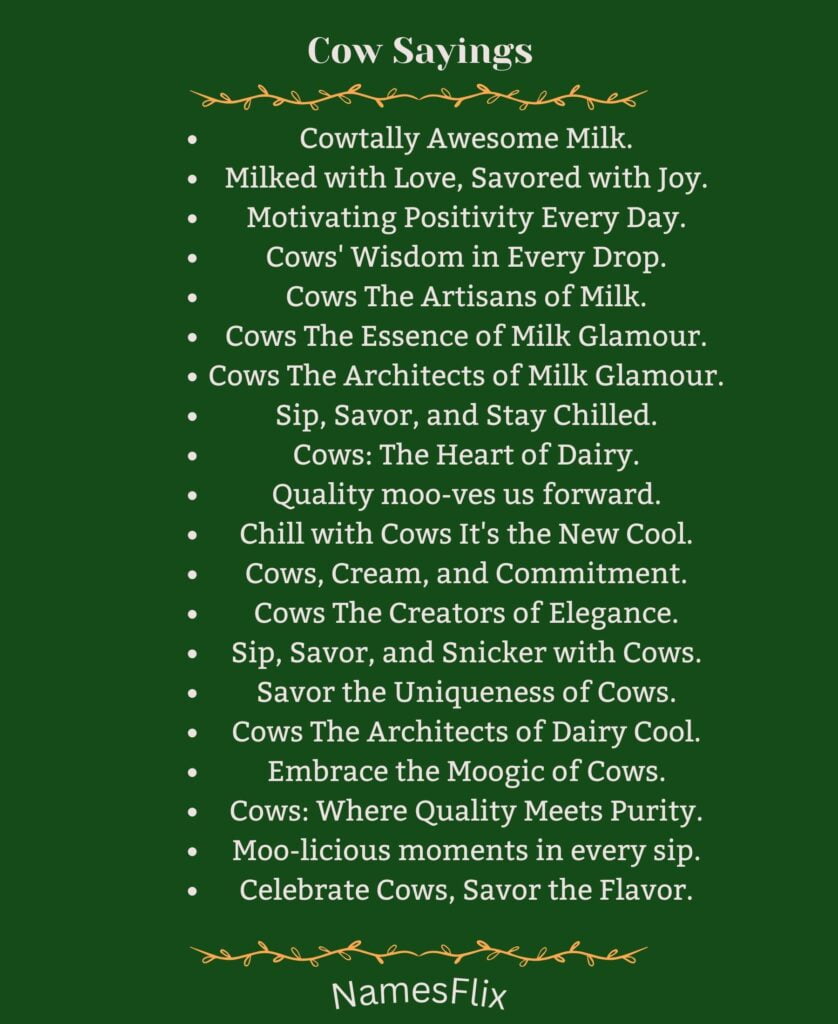Cow Sayings