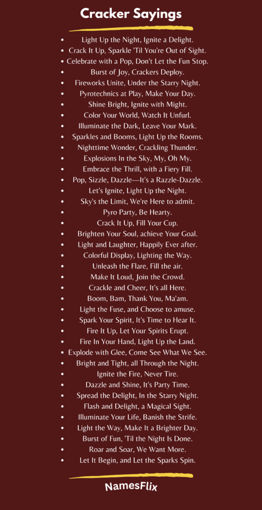 Cracker Sayings
