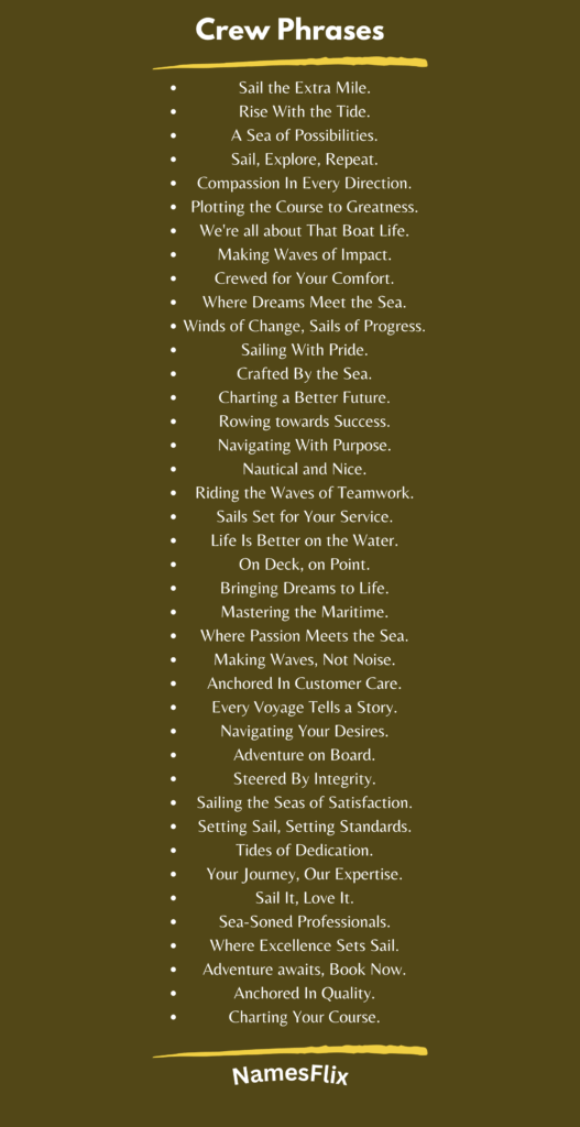 Crew Phrases